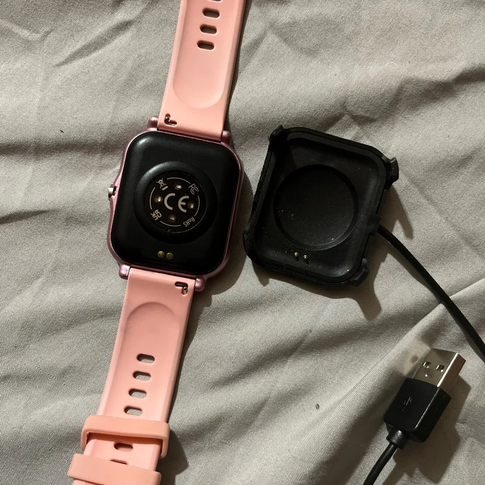 Smartwatch with Pink Strap